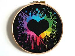With over 200 designs, you'll find something here that is perfect for your next cross stitch project. Heart Cross Stitch Pattern Colorful Rainbow Embroidery Heart Cross Stitch Designs Cross Stitch Cross Stitch Patterns Free