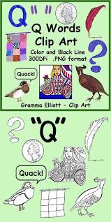 Birds That Start With The Letter Q The Q Words Clip Art In This Package Are Quack Quail Quarter Queen Question Mark Quill Quilt Quotation Marks And The Clip Art Alphabet Coloring Pages Words