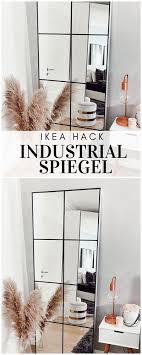 Spiegel Im Industrial Stil Diy Grid Mirror Ikeahack Super Einfach Unalife Ikea Innenraum Zimmer Dekoration Diy Industrie Stil Inneneinrichtung