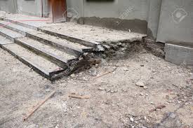 They can help you get to your front door or patio. Ruined Badly Broken Damaged Front Concrete Stairs Porch Steps Stock Photo Picture And Royalty Free Image Image 149635254