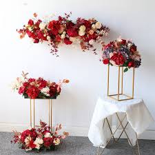 4ft.(shortest) to 10ft.(longest) pole diameter: Diy Burgundy Red Wedding Arch Artificial Flower Ball Table Centerpieces Wedding Decor Party Flower Row Arrangement Christmas Best Promo 4352 Goteborgsaventyrscenter