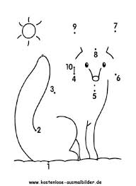 Süße linie symbol fuchs gesicht cartoon malvorlage fuchs fuchs gesicht malvorlage fuchs malen mit vorlage geht es ganz einfach. Malen Nach Zahlen Zahlenbild Vorschulideen Arbeitsblatt Fur Kinder Im Vorschulalter Vorschulrechnen