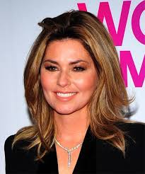 Shania Twain Medium Straight Light Brunette Hairstyle