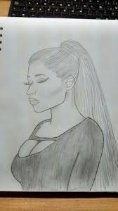 Nicki Minaj Nicki Minaj Nickiminaj Draw Drawing Idea Ideas Pencil Girl Ponytale Realistic Drawings Celebrity Drawings Pencil Drawings