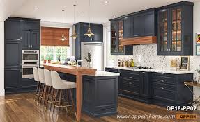 Get free shipping on qualified base kitchen cabinets or buy online pick up in store today in the kitchen department. Traditional Style Navy Blue Kitchen Cabinet With Island Op18 Pp02 Oppein The Largest Cabinetry Manufacturer In Asia