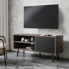 Whether you choose a small tv stand or a big tv stands, there are plenty of variations available in the same. Wampat 2 Tier Tv Stand For Tv S Up To 49 Modern And Retire Tv Stand For Living Room And Bedroom Black Walmart Canada