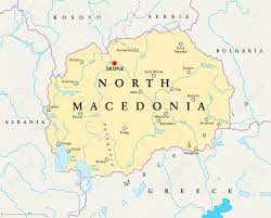 Skopje, the capital, sits in the mountainous north, close to kosovo and. North Macedonia Political Map With Capital Skopje Borders Important Royalty Free Cliparts Vectors And Stock Illustration Image 116939441