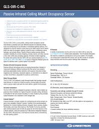 Occupancy sensor ceiling mounted installation guide. Gls Oir C Ns Passive Infrared Ceiling Mount Occupancy Sensor Manualzz