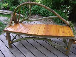 The Back Of This Bench Became The Side Of My Arbor This Year See What One Can Do With Branches Let The Branches Backyard Twig Furniture Backyard Inspiration