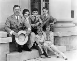 Governor Huey Long with his children and nephew and niece in Baton Rouge in  the 1930s - 64 Parishes