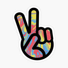 Pegatina Brillante Simbolo De Paz Tie Dye Rojo De Facurls En 2020 Simbolo De Paz Paz Pegatinas