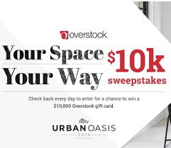 10 overstock july promo codes, coupons, & discounts on consumer electronics, gadgets & more. 10 000 Overstock Gift Card Sweepstakes
