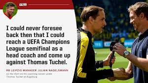 Maybe you would like to learn more about one of these? Espn Fc On Twitter Thomas Tuchel Was Managing Augsburg S Reserve Team When A Serious Knee Injury Ended The Career Of His Young Defender Julian Nagelsmann Tuchel Employed Nagelsmann As A Scout And