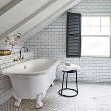 Boys bathroom designed with blue turtle print wallpaper for a fun kids theme. Bathroom Tile Grout Guide Choose The Right Bathroom Tile Grout Color White Bathroom Tiles White Subway Tile Bathroom Subway Tiles Bathroom