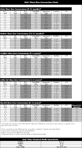 size and fit shoe size chart kids baby shoe sizes cool