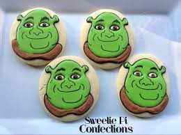 Shrek party supplies balloon decoration happy birthday bundle. Shrek Decorated Cookies Party Favors Birthday Party Etsy