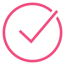 Pink Check Mark Icons for Stylish Designs