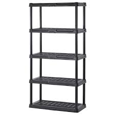 Plastic Shelving Five Shelves 36 W X 24 D X 72 H At Schoolsin Plastic Shelves Plastic Garage Shelving Shelves