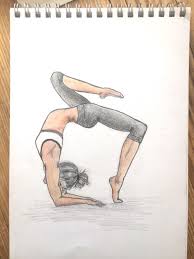 My Finished Yoga Girl Drawing Coloured Pencil Yoga Drawing Drawings Yoga Girl