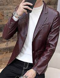 Men S Daily Street Chic Fall Winter Regular Leather Jacket Contemporary Notch Lapel Long Sleeve Pu Polyester Black Wine Khaki 2021 Us 37 39 Leather Jacket Street Chic Cheap Mens Jackets