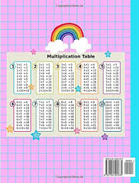 unicorn math graph composition book multiplication table on