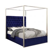 They add an air of sophistication and a feeling of class to a room. Porter Navy Blue Velvet Bed By Meridian Furniture