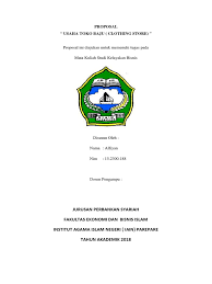 Contoh proposal singkat (usaha, penelitian, kegiatan, dan proyek). Proposal Usaha Toko Baju