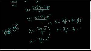 Solving 2x 2 3x 1 0 Using The Quadratic Formula Quadratics Quadratic Formula Maths Exam