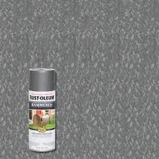 rust oleum stops rust 12 oz hammered gray protective spray paint