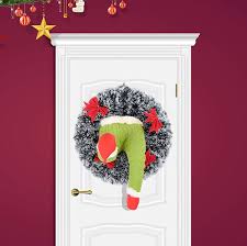 Grinch christmas decorations outdoor images. Christmas Wreath Grinch Christmas Decorations 1 Pc Grinch Stole Christmas Burlap Wreath Christmas Garland Home Decor Outdoor Indoor Christmas Wreaths For Front Door Wreaths Home Kitchen Ekoios Vn