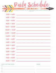 Daily Schedule Free Printable In 2020 Homeschool Schedule Printable Daily Schedule Template Schedule Printable Free
