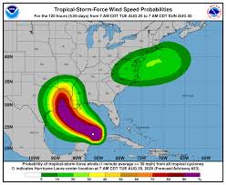 National hurricane center, cnh, nhc, centre nacional d'huracans (ca); Hurricane Laura Biggest Threat To Gulf Oil Output