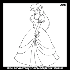 Little girls are such dreamers! Disney Coloring Page Ariel Dinner Dress By Disneyrebelworks On Deviantart