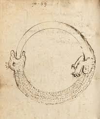 The ouroboros or uroboros is an ancient symbol depicting a serpent or dragon eating its own tail. The Royal Society A Twitter 10for10k This Is An Ouroboros Symbol Of Wholeness Or Eternity Represented Here By A Dragon Eating Its Own Tail From A French Manuscript About The Philosopher S Stone
