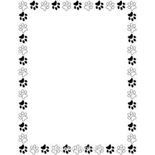 Black And White Paw Print Border Black And White Paw Print Border Clip Art Page Border And Vector Liked On Polyvore Featuring Bord Paw Print Clip Art Borders For Paper Printable Border
