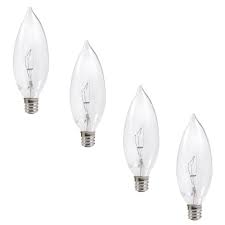 Sylvania 60 Watt Double Life B10 Incandescent Light Bulb 4 Pack 10540 The Home Depot Incandescent Light Bulb Incandescent Lighting Light Bulb