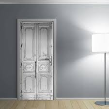 Deco De Porte Rustique Ancienne En Trompe L Oeil Fausse Porte En Bois Blanc Patinee Portes Bois Rusticdecor Trom Portes Patinees Portes Anciennes Portes