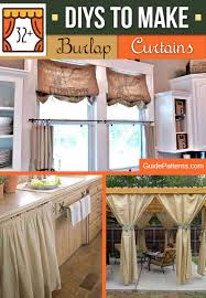 32+ diys to make burlap curtains