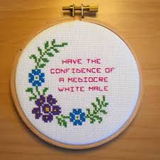 Stranded cotton as listed in the key needle: Mediocre White Male Cross Stitch Coser En Tela Puntos De Cruz Divertidos Servilletas Punto De Cruz