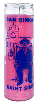 Amazon.com: 1 PC Candle VELADORA ST Simon Pink SAN Simon ROSA UNSCENTED  Burns 120 HRS : Home & Kitchen