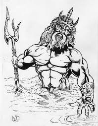 King Neptune Tattoo Drawing King Neptune Drawing King Neptune Art Drawings Greek Mythology Tattoos Mermaid Art