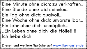 Eine Minute Ohne Dich Zu Verkrafteneine Stunde Ohne Dich