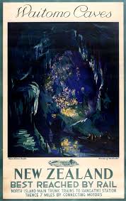 Vintage Tp Waitomo Caves Nz Vintage Travel Posters Travel Posters Vintage Posters