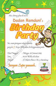 Contoh Undangan Ulang Tahun Anak Format Ms Word Tema Hewan