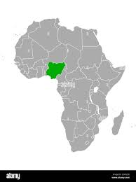 Map of Nigeria in Africa Stock Photo - Alamy