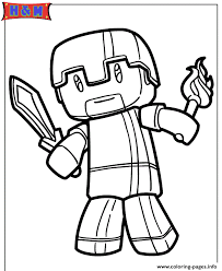 Send this drawing to your friends or to yourself to keep coloring it later. Minecraft Herobrine Coloring Pages Printable