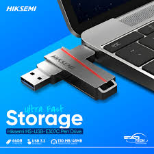 Hiksemi HS-USB-E307C 64GB USB 3.2 Pen Drive 🚀💾 Carry your important files with high-speed performance and dual connectivity using the Hiksemi HS-USB-E307C Pen Drive. Compact, fast, and convenient for everyday use. ✔️