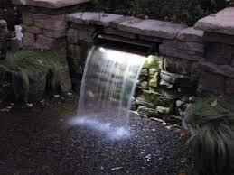 Led Light Strip For Waterfalls Waterfalls Backyard Pool Water Features Waterfall
