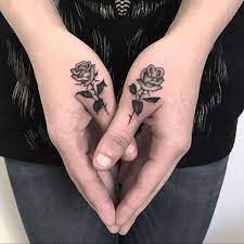 Black Rose Tattoos On Thumbs Two Black Roses Inked On Both Thumbs Rose Tattoo On Thumb Thumb Tattoos Finger Tattoos