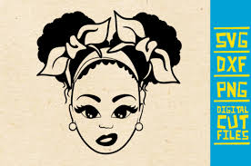 Download Afro Girl With Hair Bow Graphic By Svgyeahyouknowme Creative Fabrica PSD Mockup Templates